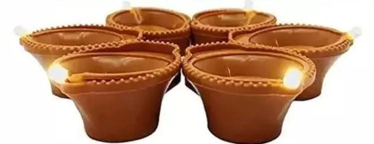 LED Light Water Sensor Diyas Plastic with, Ambient Lights, (Pack of 6/12/18/24)